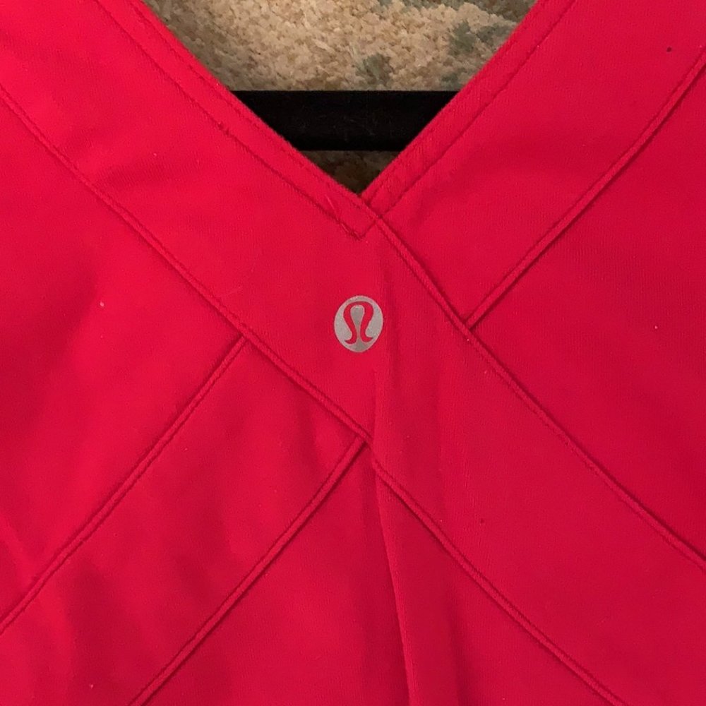Red Lulu lemon tank